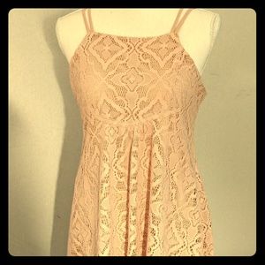 Speechless - blush/rose laced dress